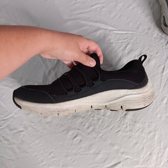 Women's SKECHERS Arch Fit Lucky Thoughts 149056 Trainers Walking Shoes 11 Black - Picture 15 of 16